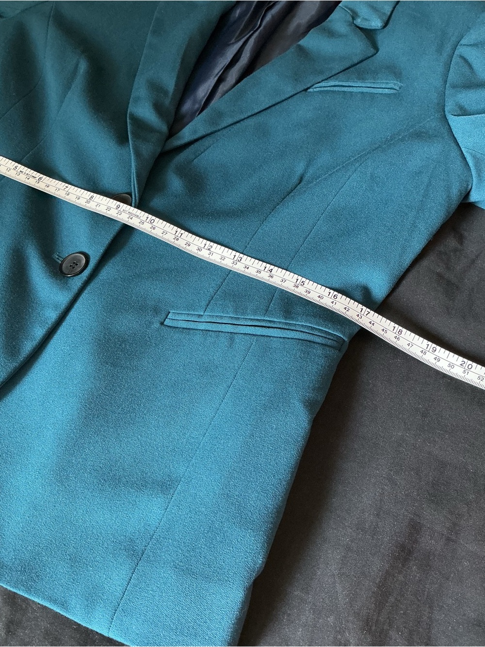 Apt. 9 Deep Teal Green Tailored Women's Blazer Size 12 - Picture 6 of 6